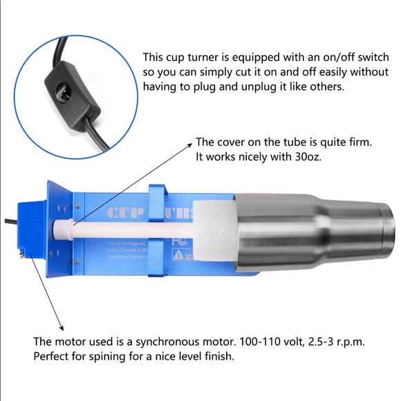 Cup Turner Tumbler Spinner Machine for Epoxy Resin - Picture 3 of 6